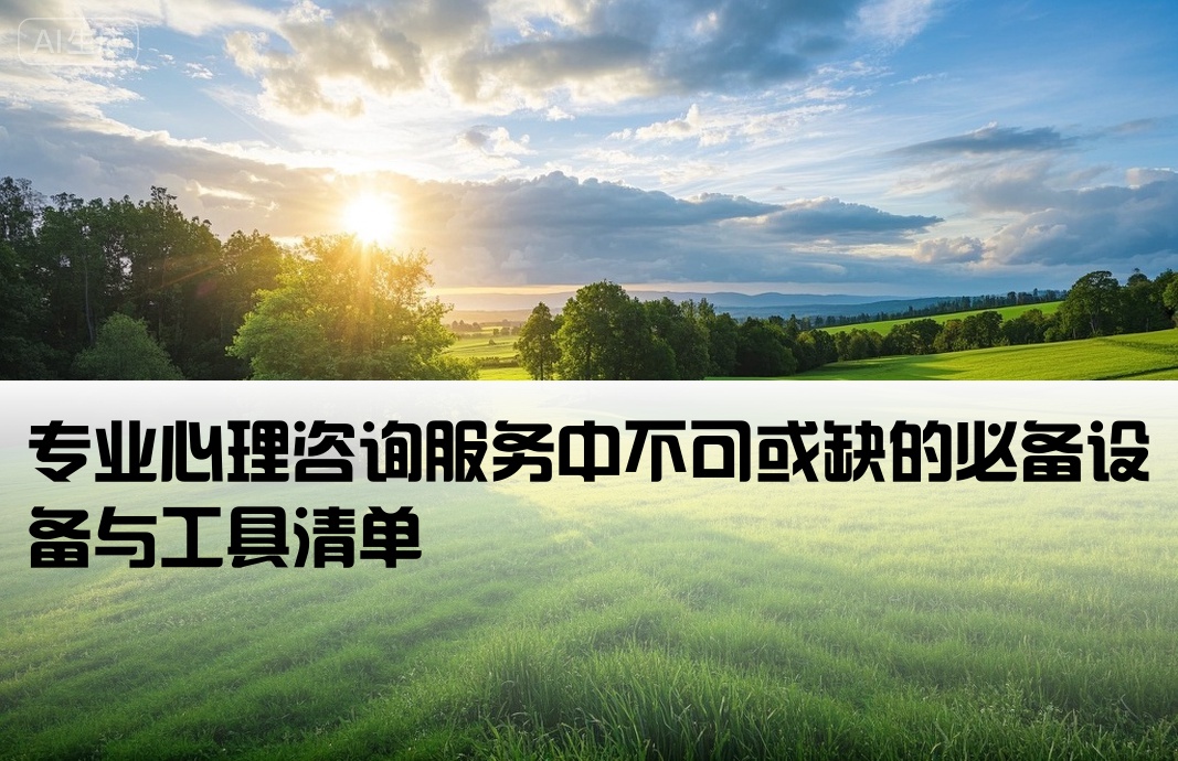 专业心理咨询服务中不可或缺的必备设备与工